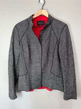 Lafayette 148 New York Knit Open Front Jacket Blazer Size 12